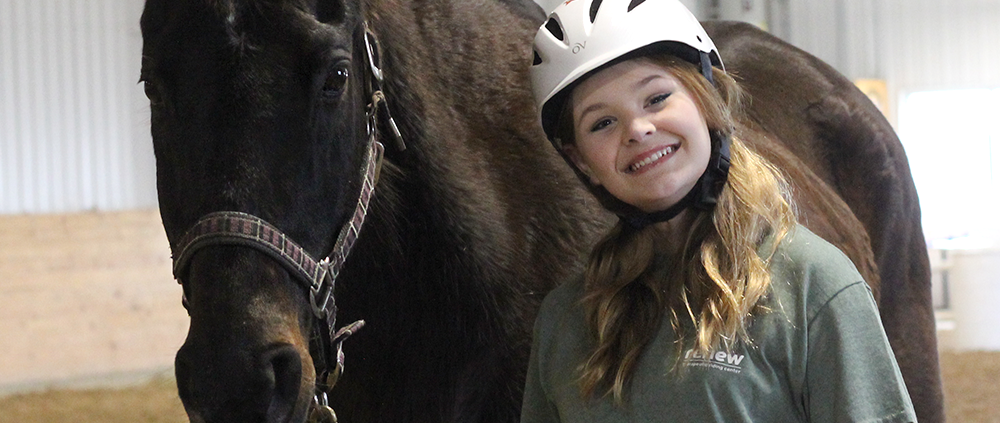 Student and her horse.