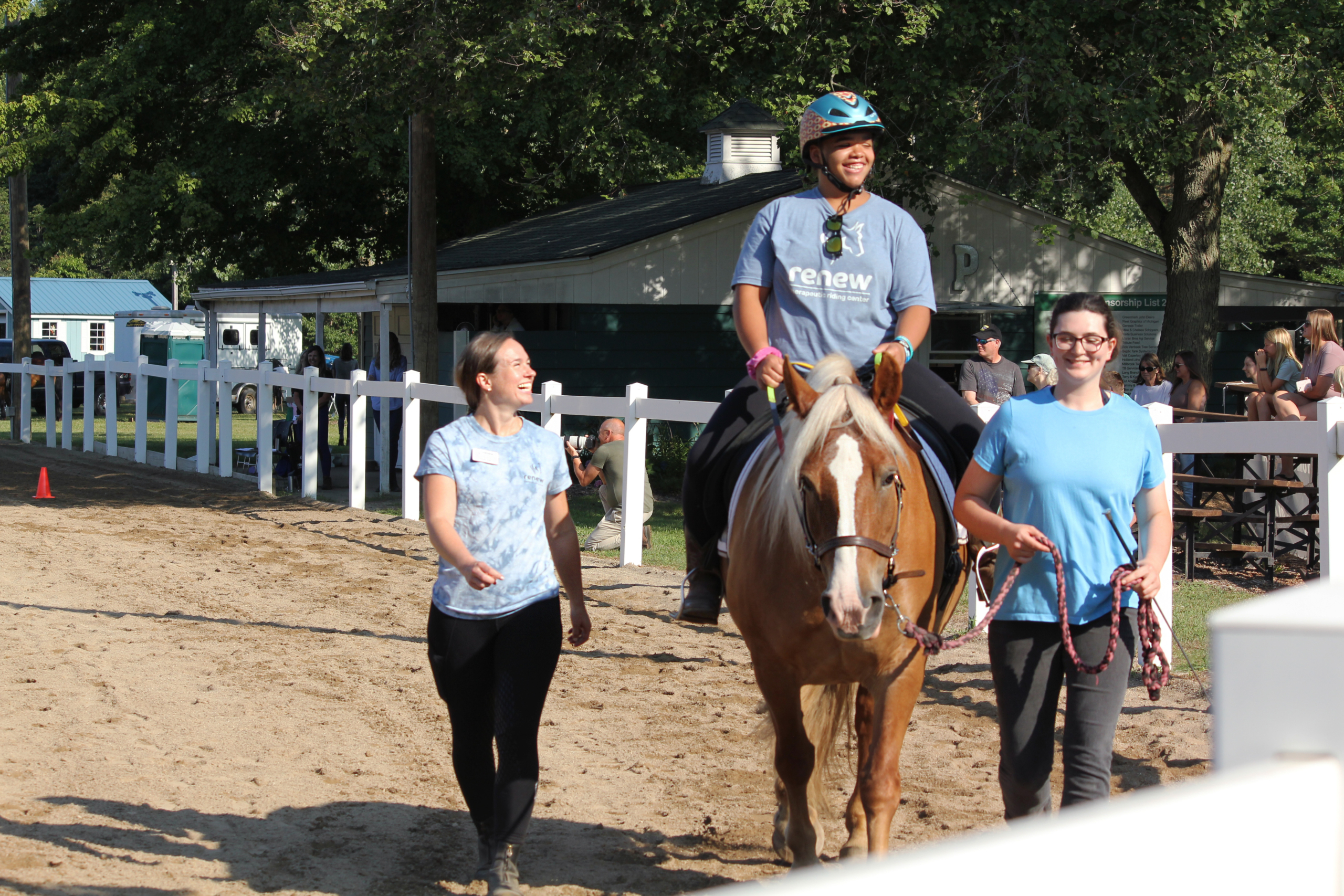 Rider smiles during her ride at the Renew Celebration Horse Show.